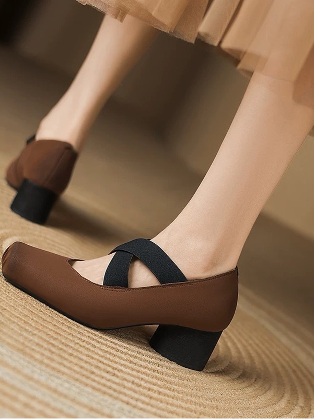 🐽 Piggy Nose Design Leather Ballet Shoes